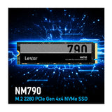 Lexar 2TB NM790 M.2 2280 PCIe Gen 4x4 NVMe Solid State Drive with Up to 7400MB/s Read Speeds