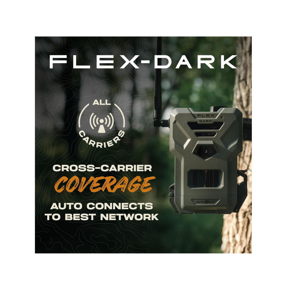 Spypoint FLEX DARK 40MP Cellular Trail Camera Bundle with Solar Panel and Card Reader