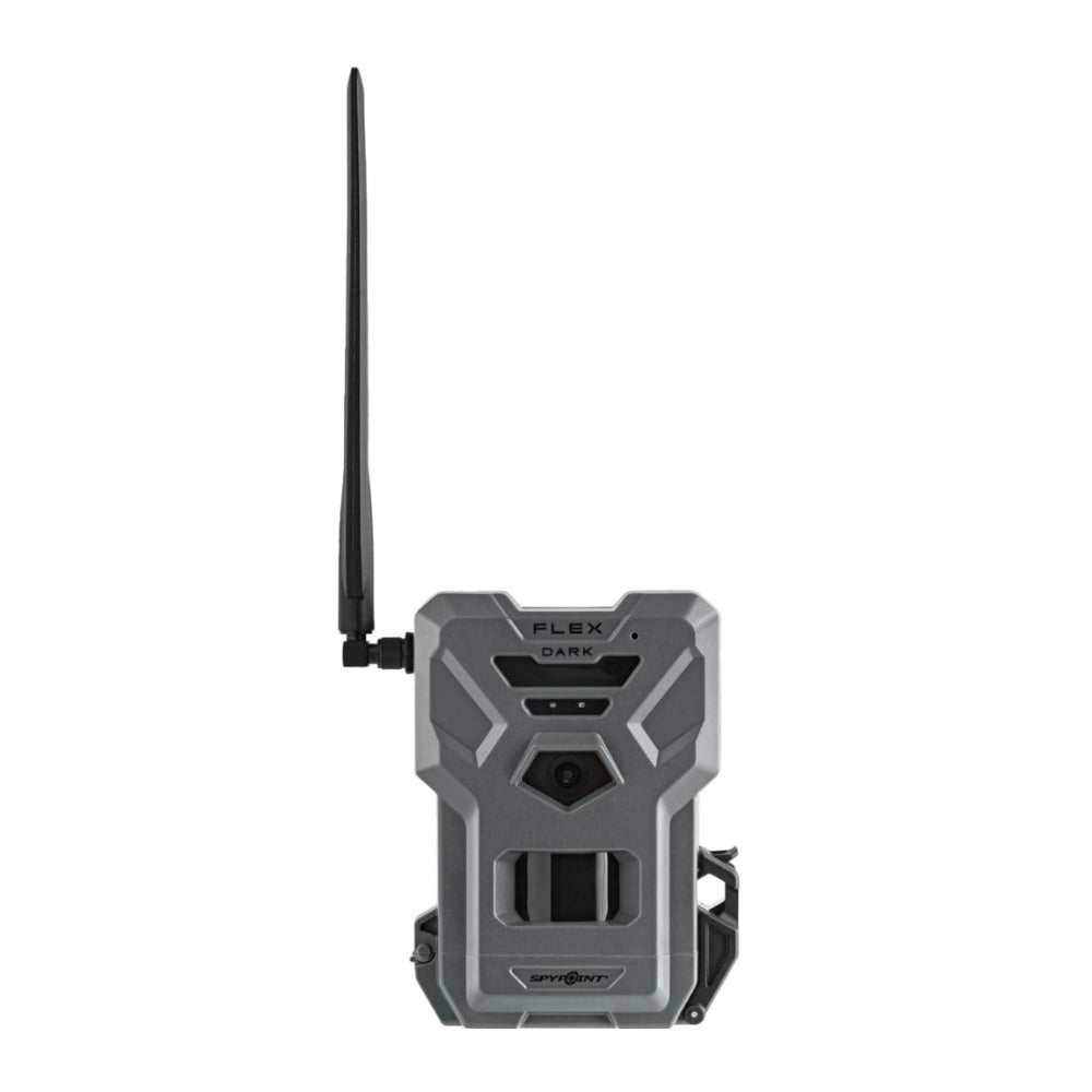 Spypoint FLEX DARK 40MP Cellular Gray Trail Camera (2-Pack) Bundle with Solar Panels and Card Reader