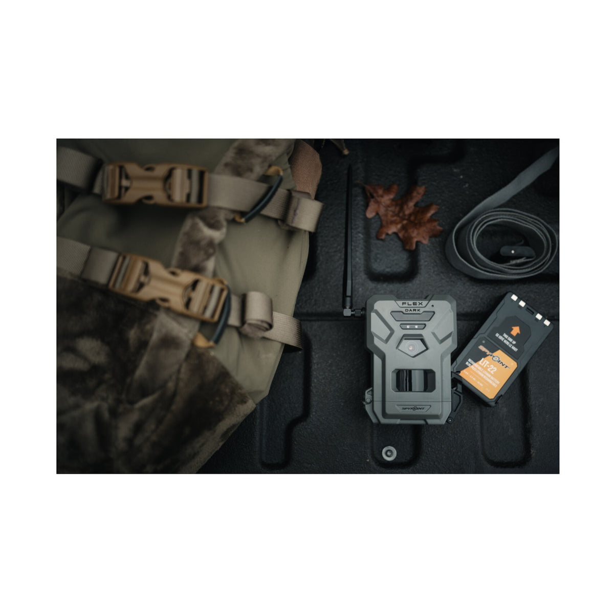 Spypoint FLEX DARK 40MP Cellular Gray Trail Camera (2-Pack) Bundle with Solar Panels and Card Reader