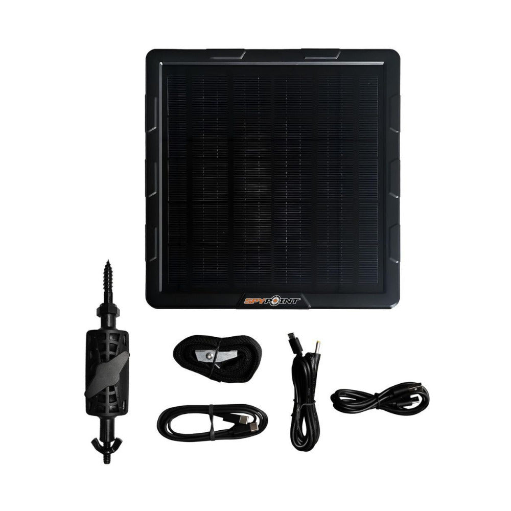 Spypoint FLEX DARK 40MP Cellular Gray Trail Camera (2-Pack) Bundle with Solar Panels and Card Reader