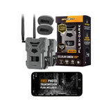 Spypoint FLEX DARK 40MP Cellular Gray Trail Camera (2-Pack) Bundle with Solar Panels and Card Reader