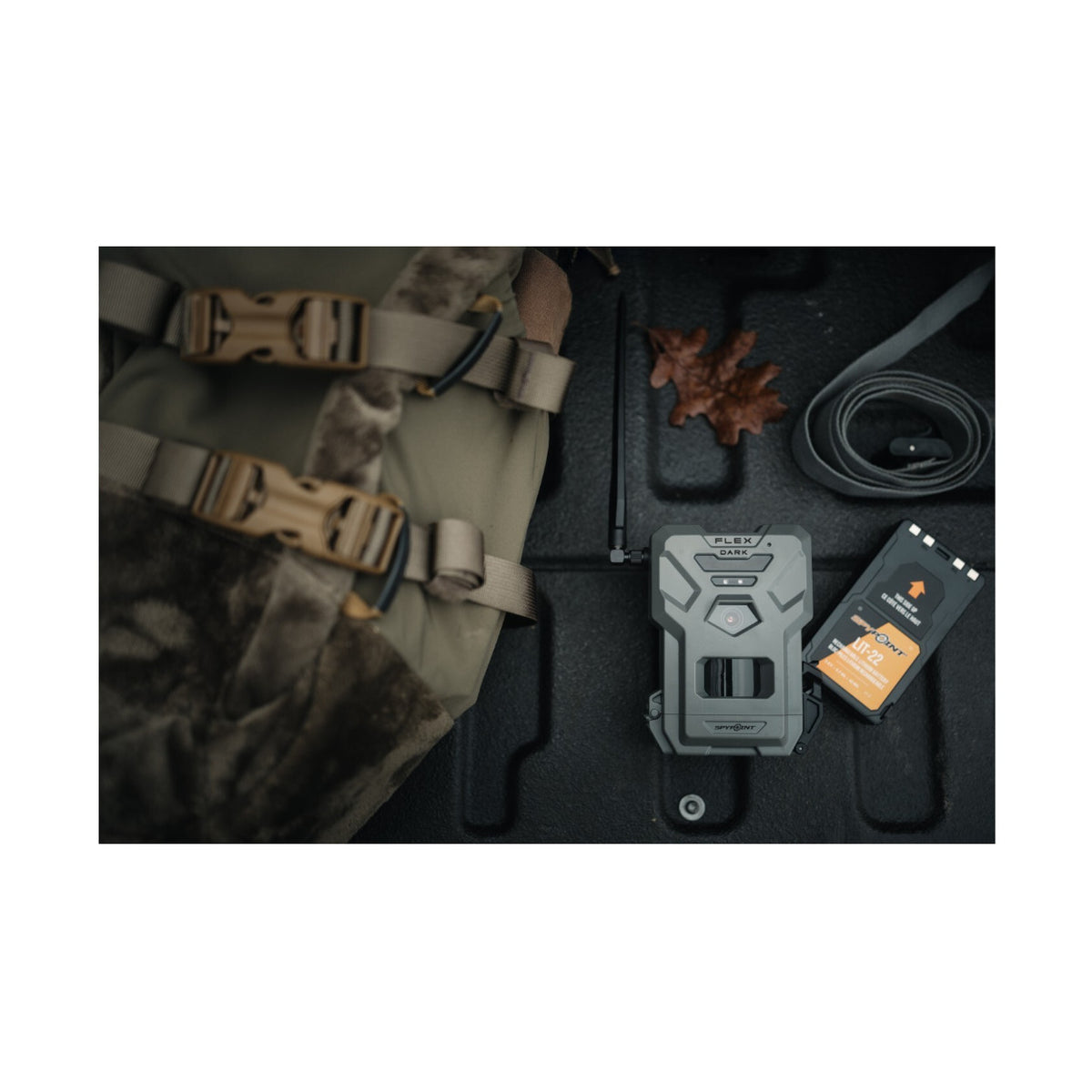 Spypoint FLEX DARK 40MP Cellular Gray Trail Camera Bundle with Solar Panel and Card Reader