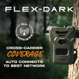 Spypoint FLEX DARK 40MP Cellular Gray Trail Camera Bundle with Solar Panel and Card Reader