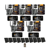 Spypoint FLEX DARK 40MP Cellular Gray Trail Camera (10-Pack) Bundle with Solar Panels & Card Reader
