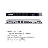 CyberPower CP1000PFCRM1U 1000VA/600W 1U Sinewave Rackmount UPS with Automatic Voltage Regulation