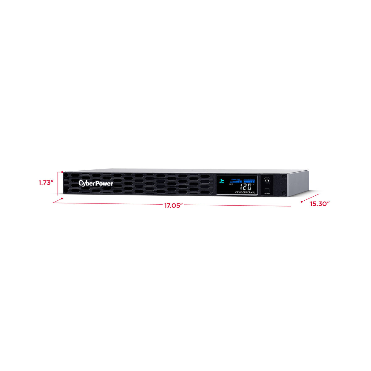 CyberPower CP1000PFCRM1U 1000VA/600W 1U Sinewave Rackmount UPS with Automatic Voltage Regulation