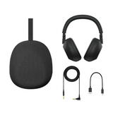 Sony WH-1000XM6 Black Wireless Noise-Canceling Headphones Bundle with Truly Wireless Black Earbuds