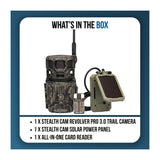 Stealth Cam Revolver Pro 3.0 Cellular Trail Camera Bundle with Solar Power Panel and Card Reader