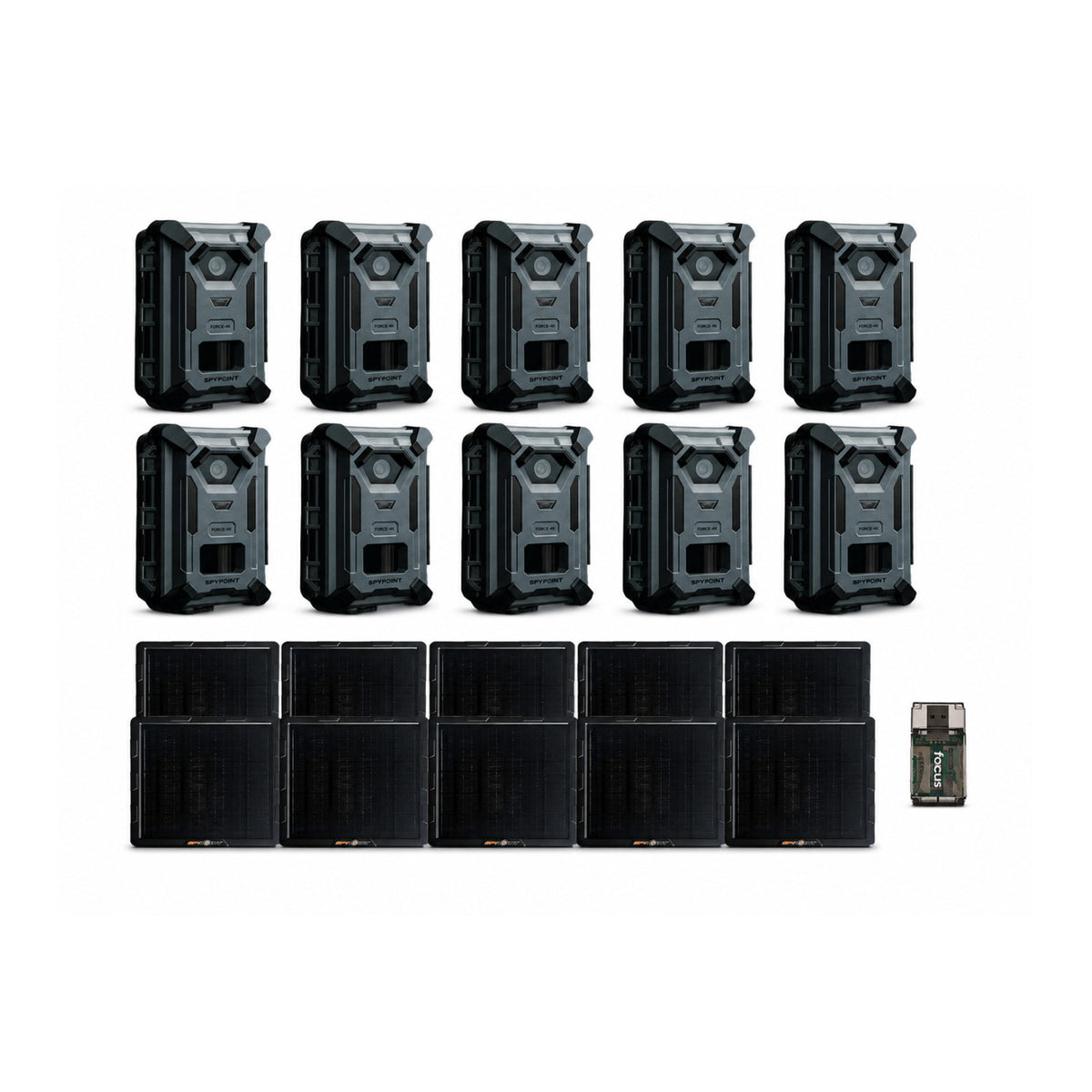 Spypoint FORCE-4K 40MP Trail Camera Rugged Exterior with SPLB-10 Compact Solar Panel Bundle