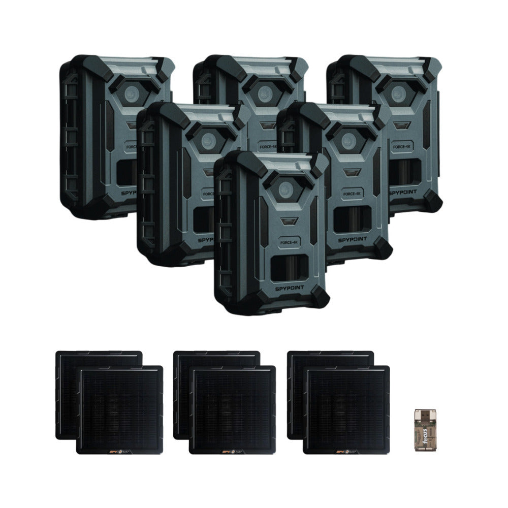Spypoint FORCE-4K Trail Camera Rugged Exterior with SPLB-10 Compact Solar Panel Bundle