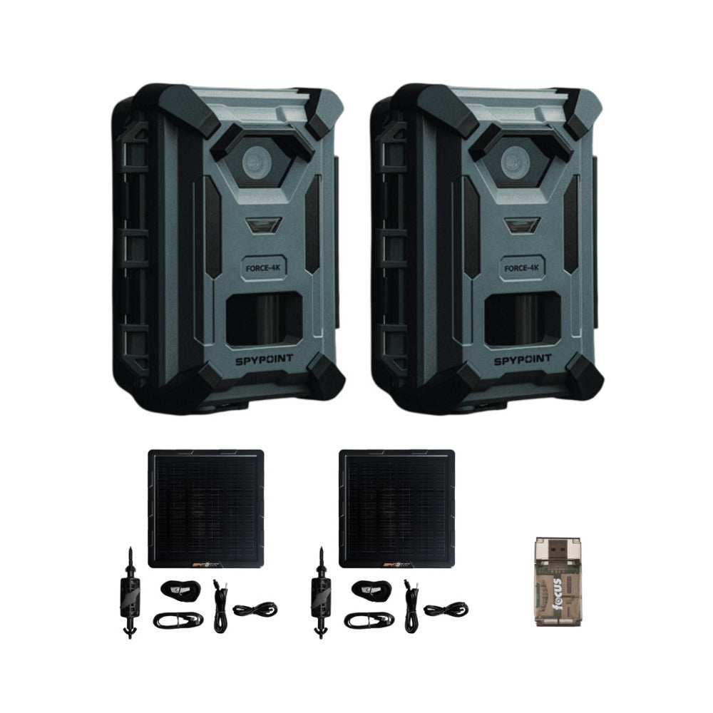 Spypoint FORCE-4K 40MP Trail Camera with SPLB-10 Compact Solar Panel Bundle