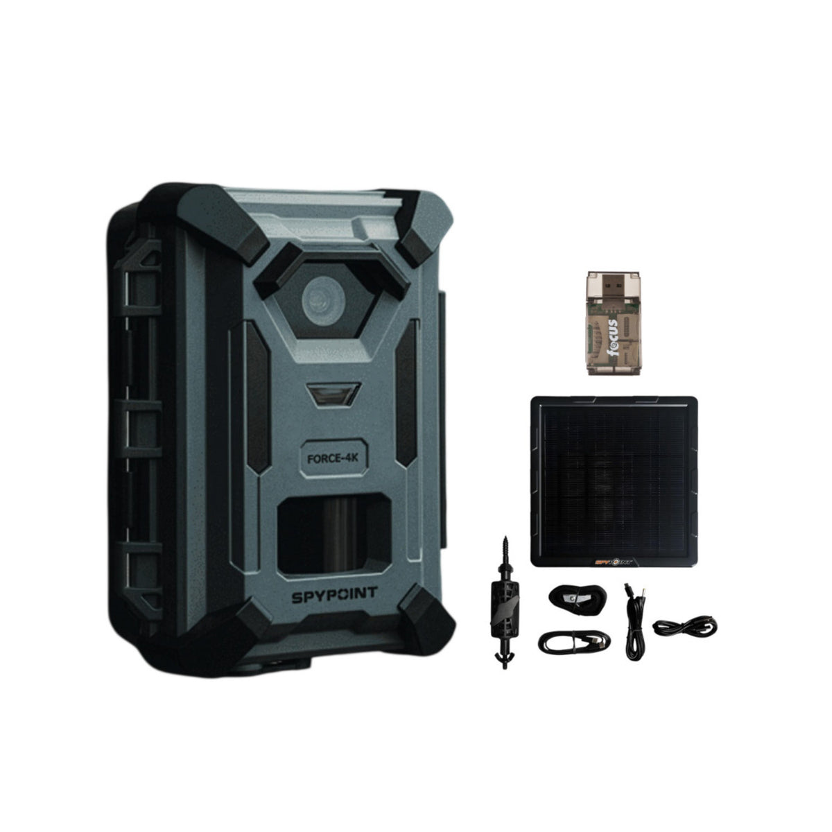 Spypoint FORCE-4K 40MP Trail Camera with SPLB-10 Solar Panel Bundle