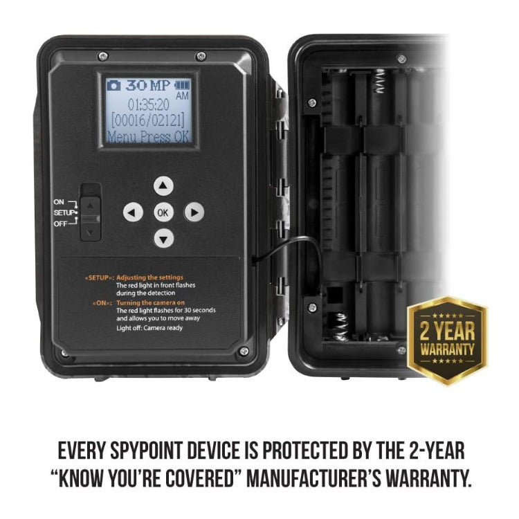 Spypoint 10-Watt Battery Solar Panel (15,000mAh) with FORCE-PRO Trail Camera Bundle