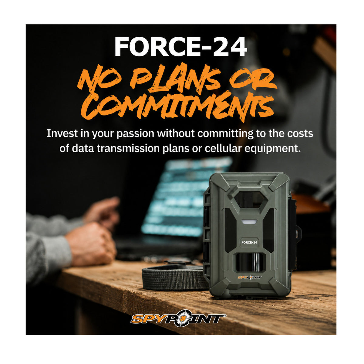 Spypoint FORCE-24 2K Non-Cellular Trail Camera Bundle with Solar Panel and High-Speed Card Reader