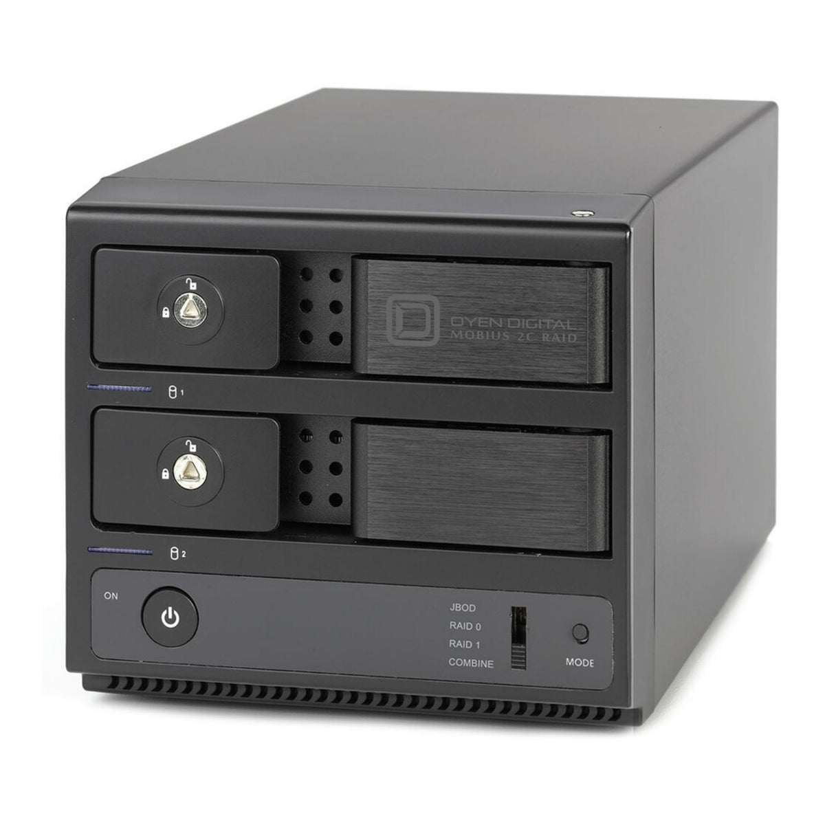 Oyen Digital Mobius 2C 48TB 2 Bay USB-C RAID Storage System with USB Hub