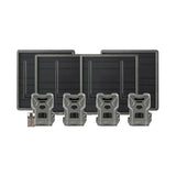Spypoint Flex-M Trail Camera 4-Pack with Solar Panels and Card Reader (9 Items)