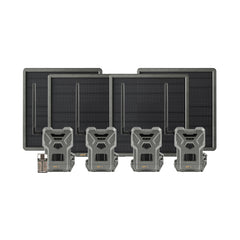 Spypoint Flex-M Trail Camera 4-Pack with Solar Panels and Card Reader (9 Items)