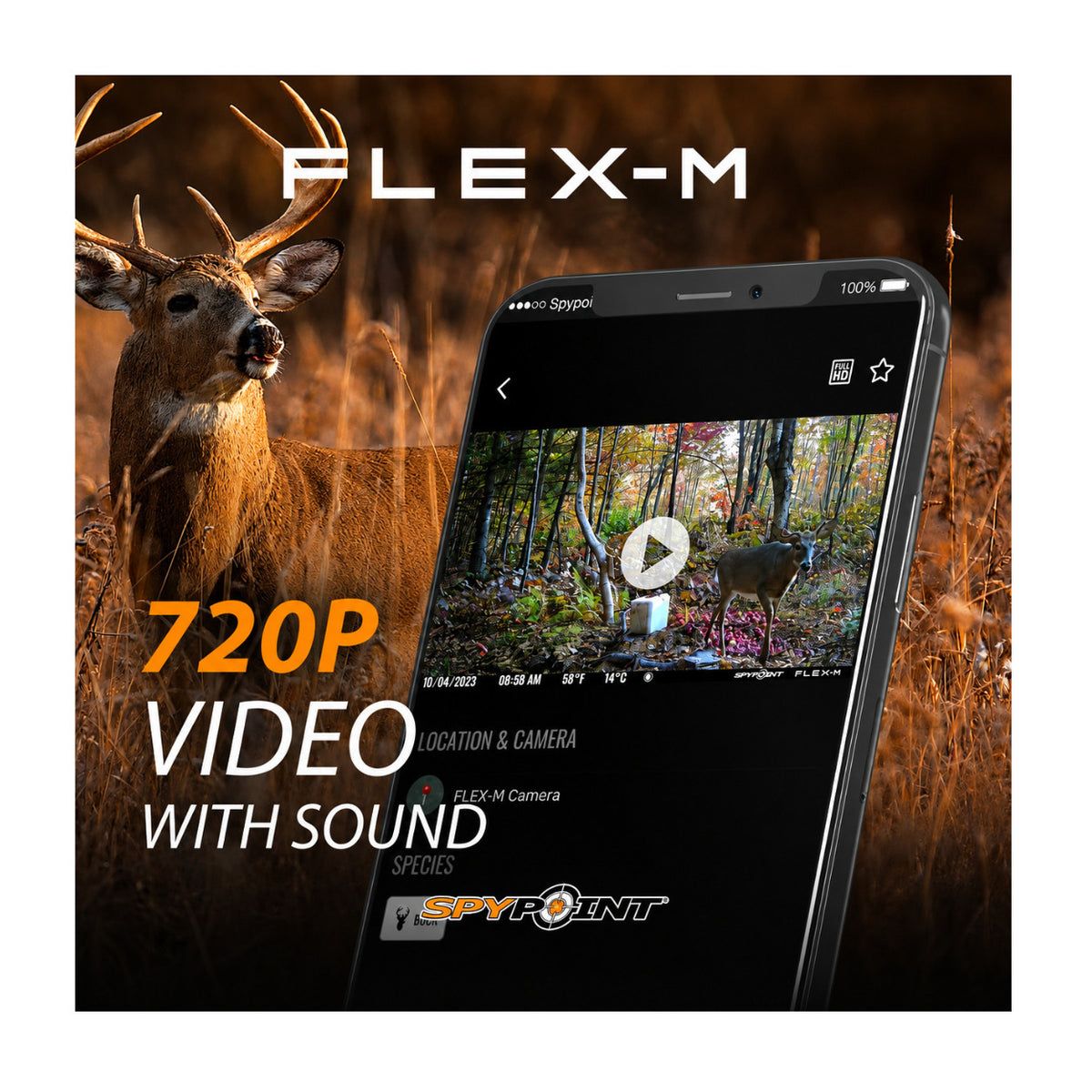 Spypoint Flex-M Trail Camera 10-Pack with Solar Panels and Reader (21 Items)
