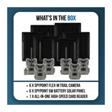 Spypoint Flex-M Trail Camera 6-Pack with 5W Solar Panels and Reader (13 Items)
