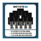 Spypoint Flex-M Trail Camera 10-Pack with 5W Solar Panels and Reader (21 Items)