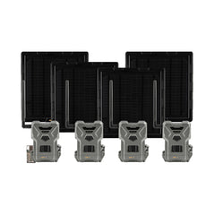 Spypoint Flex-M Trail Camera 4-Pack with 5W Solar Panels and Reader (9 Items)