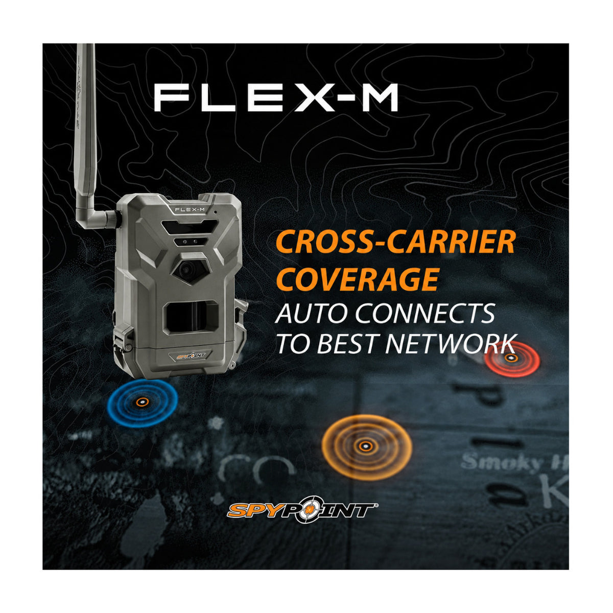 Spypoint Flex-M Trail Camera 4-Pack with 5W Solar Panels and Reader (9 Items)