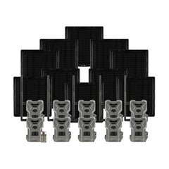 Spypoint Flex-M Trail Camera 10-Pack with 5W Solar Panels and Reader (21 Items)