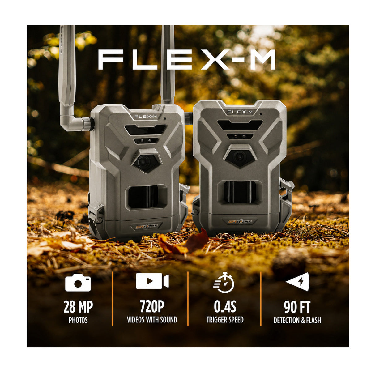 Spypoint Flex-M Trail Camera 10-Pack with 5W Solar Panels and Reader (21 Items)