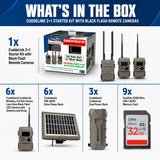 Cuddeback CuddeLink Black Flash Camera (6 Total) with Cell Home and Power Accessories Bundle