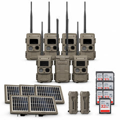 Cuddeback CuddeLink IR Camera (6 Total) with Cell Home and Accessories Bundle