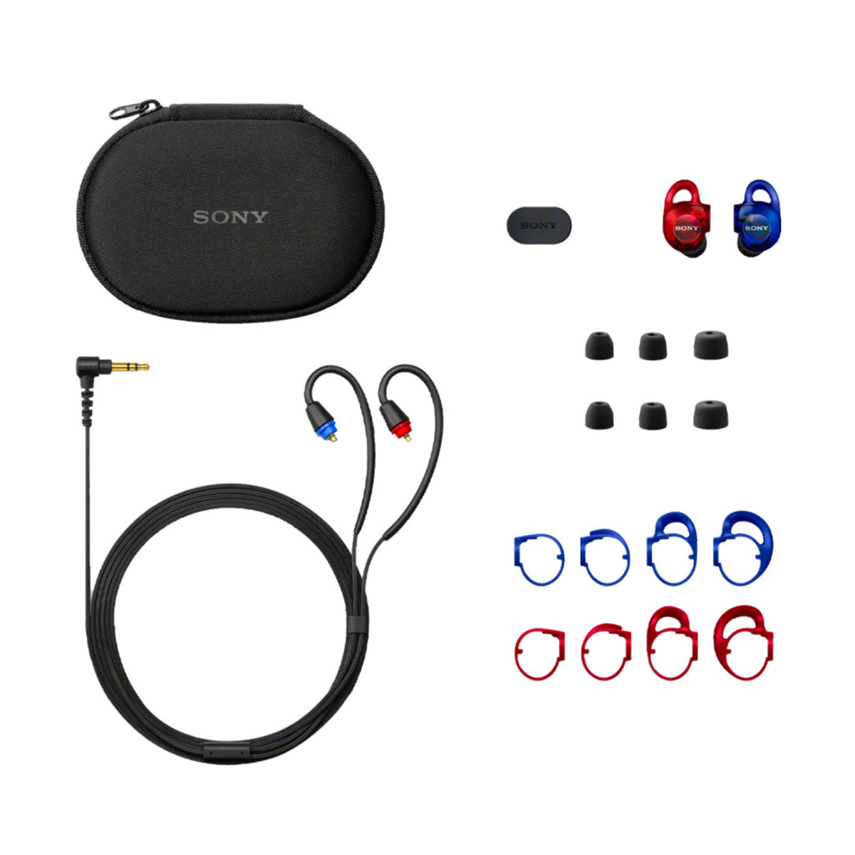 Sony IER-M500 Wired In-Ear Monitor Earphones (Red and Blue)