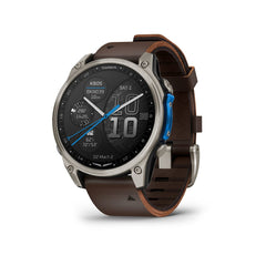 Garmin D2 Mach 2 47mm Multi-band GPS Aviator Smartwatch with Aviation Maps (Titanium / Oxford Brown)