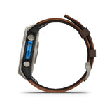 Garmin D2 Mach 2 47mm Multi-band GPS Aviator Smartwatch with Aviation Maps (Titanium / Oxford Brown)