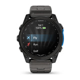 Garmin D2 Mach 2 51mm GPS Aviator Smartwatch with Titanium Bracelet (Carbon Gray Titanium)