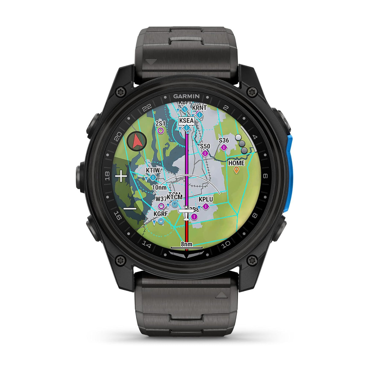 Garmin D2 Mach 2 51mm GPS Aviator Smartwatch with Titanium Bracelet (Carbon Gray Titanium)