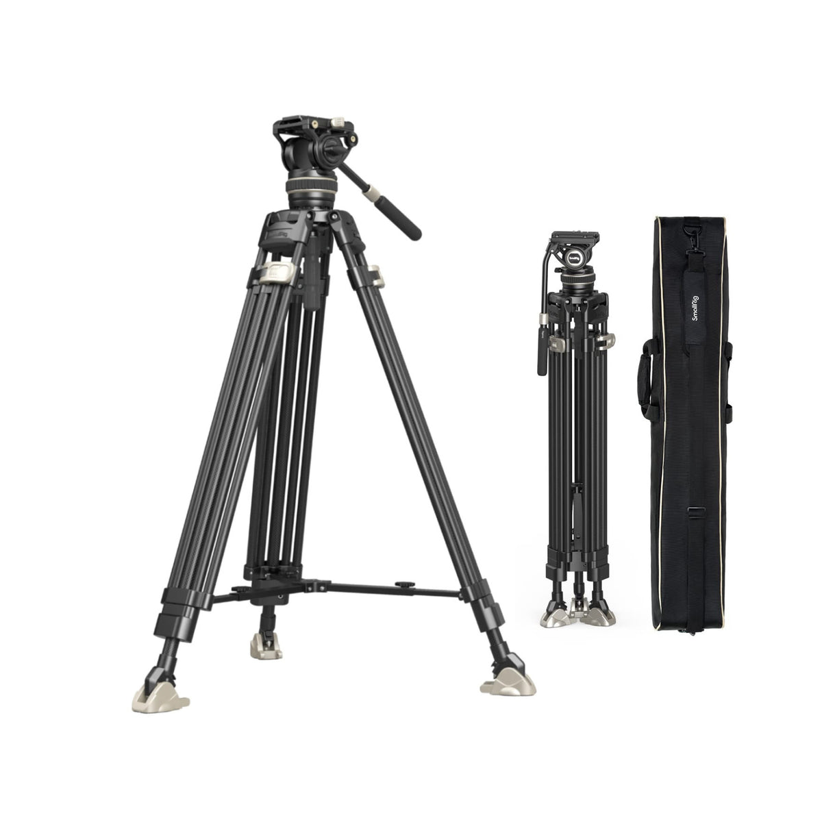 SmallRig FreeBlazer Heavy-Duty Carbon Fiber Tripod Kit with Fluid Head for Video