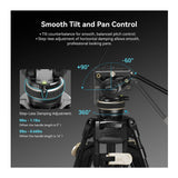 SmallRig FreeBlazer Heavy-Duty Carbon Fiber Tripod Kit with Fluid Head for Video