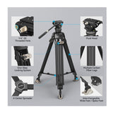 SmallRig FreeBlazer Heavy-Duty Carbon Fiber Tripod Kit with Fluid Head for Video