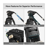 SmallRig FreeBlazer Heavy-Duty Carbon Fiber Tripod Kit with Fluid Head for Video