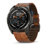 Garmin D2 Mach 2 Pro 51mm Aviator GPS Smartwatch with Chesnut Leather Band (Carbon Gray Titanium)