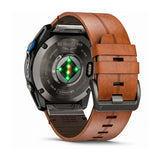 Garmin D2 Mach 2 Pro 51mm Aviator GPS Smartwatch with Chesnut Leather Band (Carbon Gray Titanium)