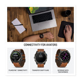 Garmin D2 Mach 2 Pro 51mm Aviator GPS Smartwatch with Chesnut Leather Band (Carbon Gray Titanium)