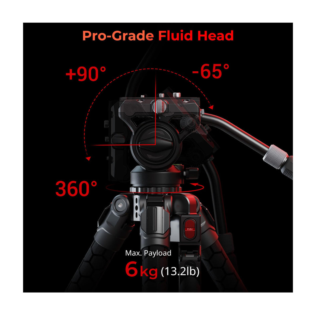 SmallRig x Potato Jet TRIBEX SE Hydraulic Aluminum Alloy Tripod with Integrated Fluid Head