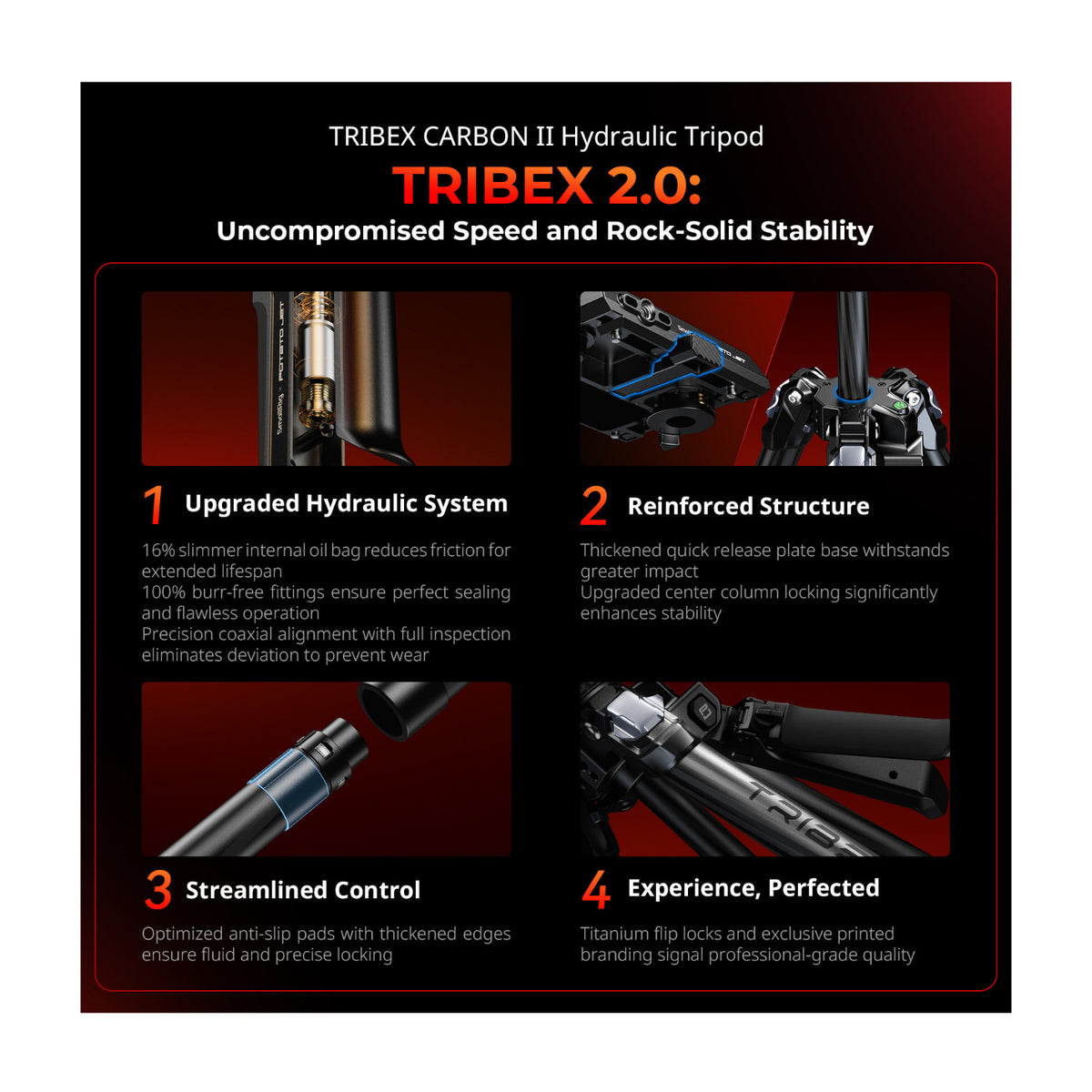 SmallRig x Potato Jet TRIBEX Carbon II Hydraulic Carbon Fiber Tripod with Integrated Fluid Head