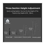SmallRig AD-01 Heavy-Duty Aluminum Camera Tripod with Fluid Head, Double Tube Legs, and Storage Bag