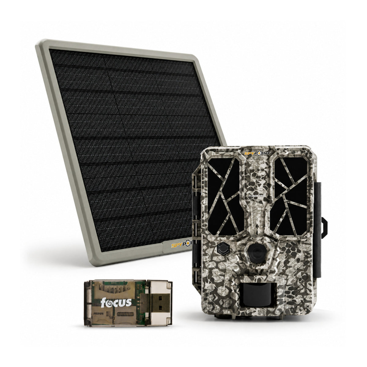 FORCE-PRO Trail Camera with Spypoint 10-Watts Battery Solar Panel Bundle