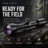Hawke Vantage 3-9x50 Duplex Reticle 30/30 Riflescope Bundle with 2-Piece 1-inch Mount Rings (Medium)