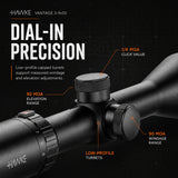 Hawke Vantage 3-9x50 Duplex Reticle 30/30 Riflescope Bundle with 2-Piece 1-inch Mount Rings (Medium)