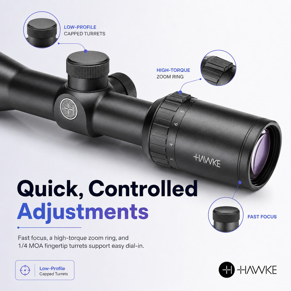 Hawke Nitrogen-Filled Vantage 3-9x40 Riflescope Bundle with 1-inch Mount Rings (Medium)